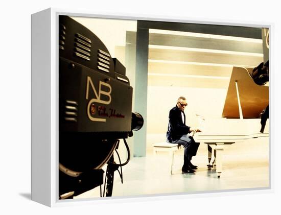Ray Charles Recording for NBC-null-Framed Stretched Canvas