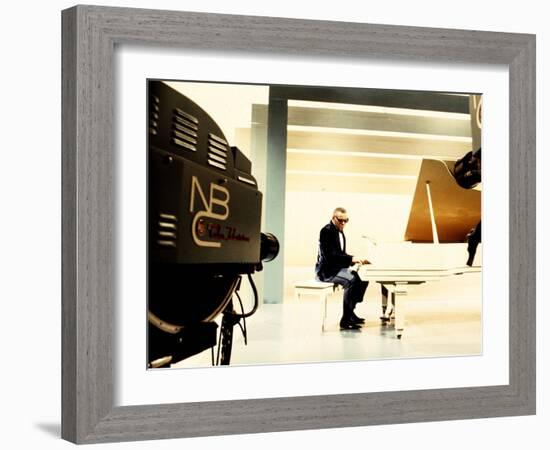 Ray Charles Recording for NBC-null-Framed Photo