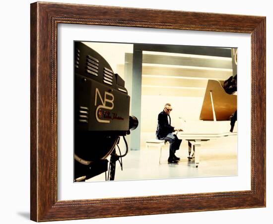 Ray Charles Recording for NBC-null-Framed Photo