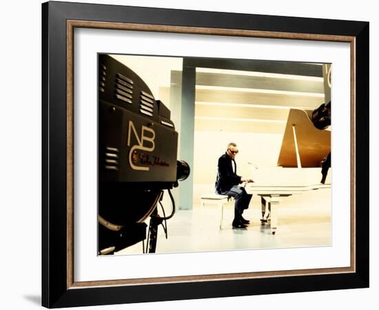 Ray Charles Recording for NBC-null-Framed Photo