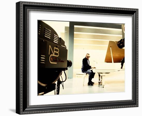 Ray Charles Recording for NBC-null-Framed Photo