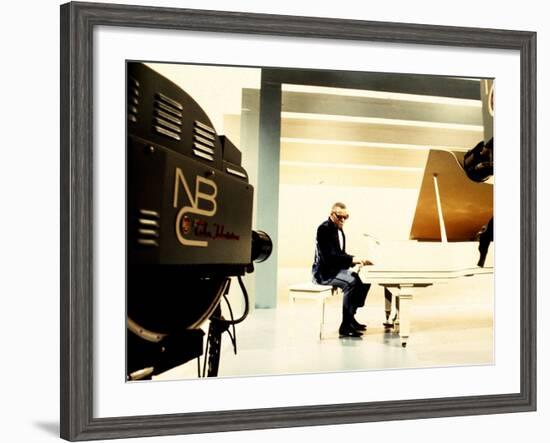 Ray Charles Recording for NBC-null-Framed Photo