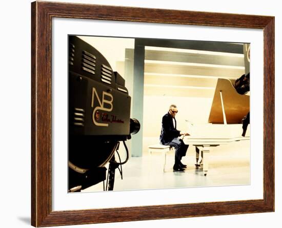 Ray Charles Recording for NBC-null-Framed Photo