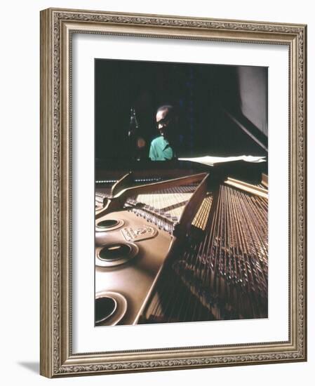 Ray Charles Taping a Coca-Cola Radio Commercial, 1967--Framed Photo