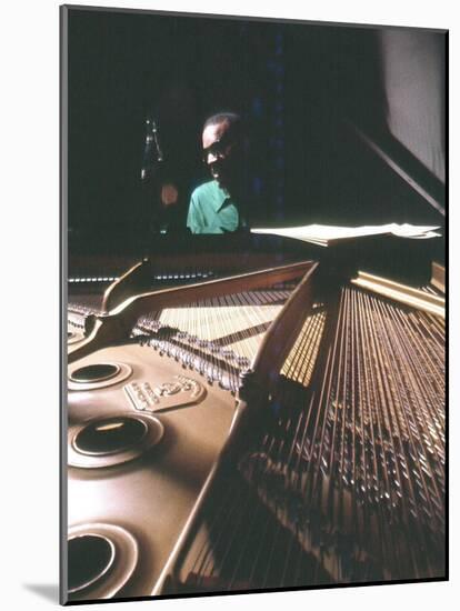 Ray Charles Taping a Coca-Cola Radio Commercial, 1967-null-Mounted Photo