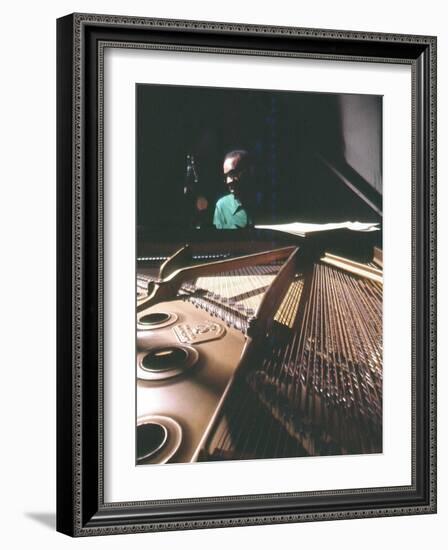 Ray Charles Taping a Coca-Cola Radio Commercial, 1967-null-Framed Photo