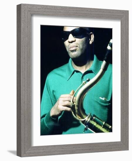 Ray Charles Taping a Coca-Cola Radio Commercial, 1967-null-Framed Photo