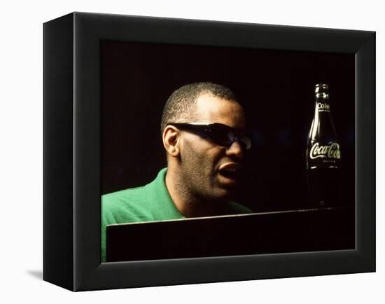 Ray Charles Taping a Coca-Cola Radio Commercial, 1967-null-Framed Stretched Canvas