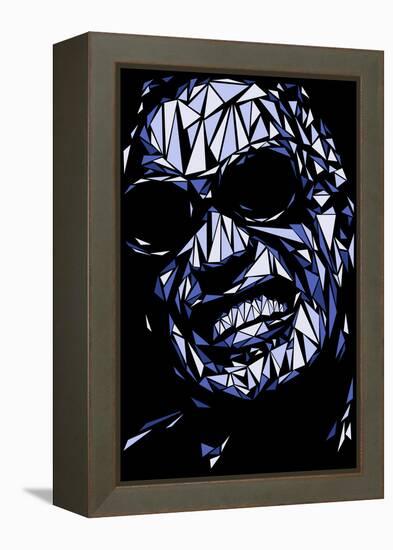 Ray Charles-Cristian Mielu-Framed Stretched Canvas