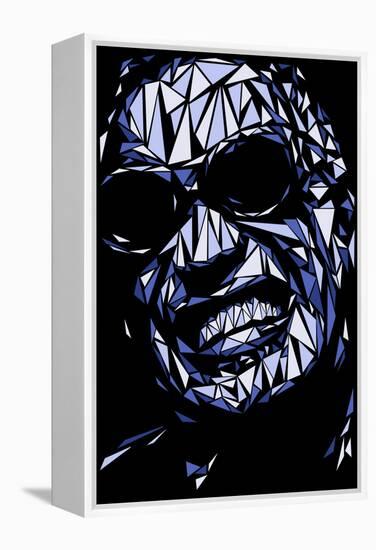 Ray Charles-Cristian Mielu-Framed Stretched Canvas