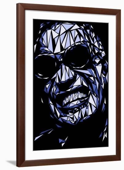 Ray Charles-Cristian Mielu-Framed Art Print