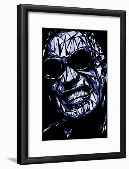 Ray Charles-Cristian Mielu-Framed Art Print