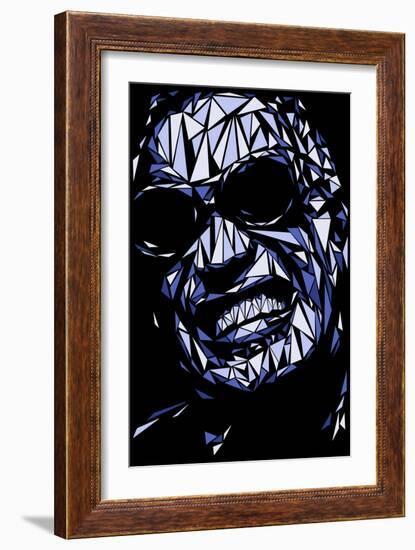 Ray Charles-Cristian Mielu-Framed Art Print