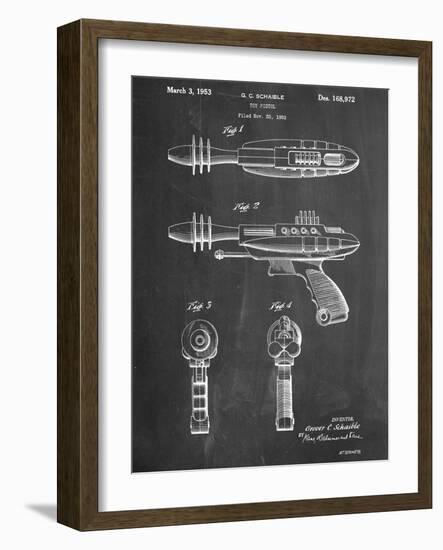 Ray Gun Patent Laser-null-Framed Art Print