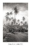 The Surf-Rider Hawaii, Girl with Surfboard, Photo Postcard c.1920-Ray Jerome Baker-Framed Art Print