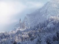 Neuschwanstein Castle Surrounded in Fog-Ray Juno-Mounted Photographic Print