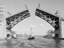 Boat Passing beneath Montlake Bridge-Ray Krantz-Framed Photographic Print