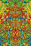 A Red and Blue Kaleidoscopic Tapestry-Ray2012-Mounted Art Print