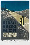 The U.S. Navy Needs Men Poster-Raymond Bannister-Giclee Print