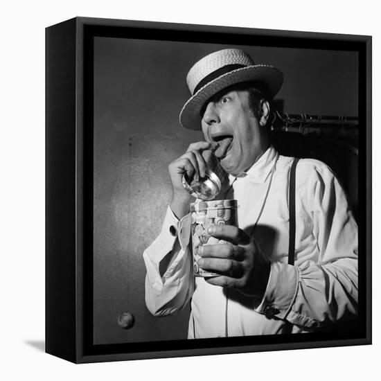 Raymond Devos Eating a Candy-Thérese Begoin-Framed Premier Image Canvas