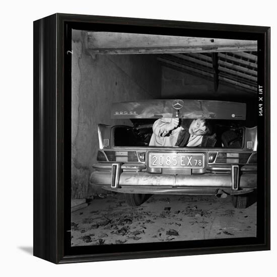 Raymond Devos Hiding in a Boot-Thérese Begoin-Framed Premier Image Canvas