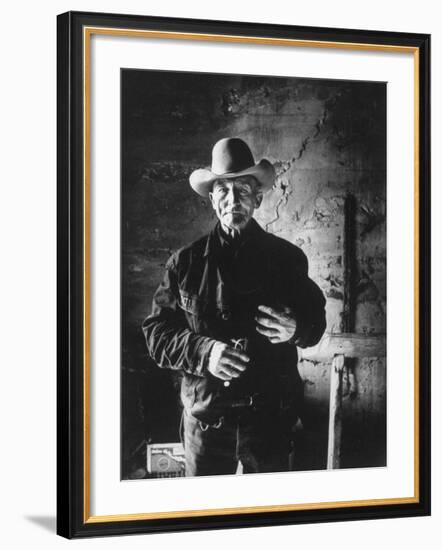 Raymond Holt, an Arizona Bachelor Cowboy for 57 Years-John Loengard-Framed Photographic Print