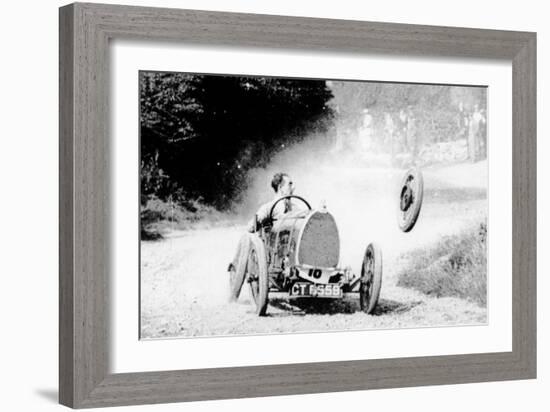 Raymond Mays' Bugatti Loses a Wheel, Early 1930s-null-Framed Photographic Print