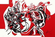 Jazz - Contrebassistes-Raymond Moretti-Framed Limited Edition