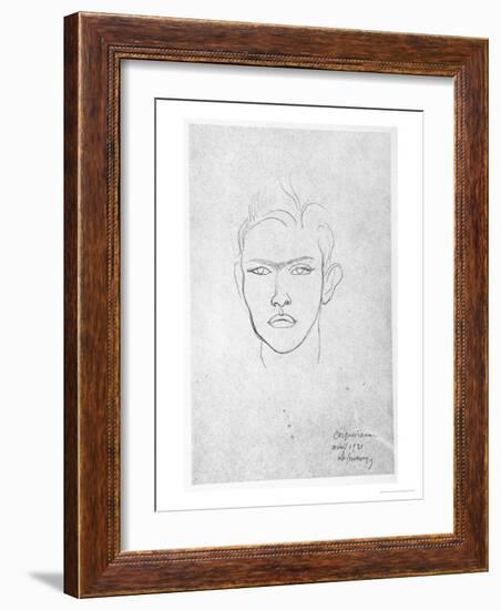 Raymond Radiguet, 1921-Roger de La Fresnaye-Framed Giclee Print