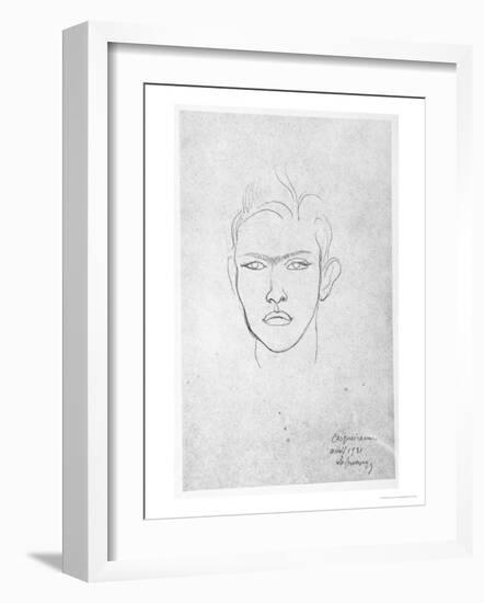 Raymond Radiguet, 1921-Roger de La Fresnaye-Framed Giclee Print