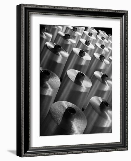 Rayon Yarn on Spools at the Industrial Rayon Corp. Factory-Margaret Bourke-White-Framed Photographic Print