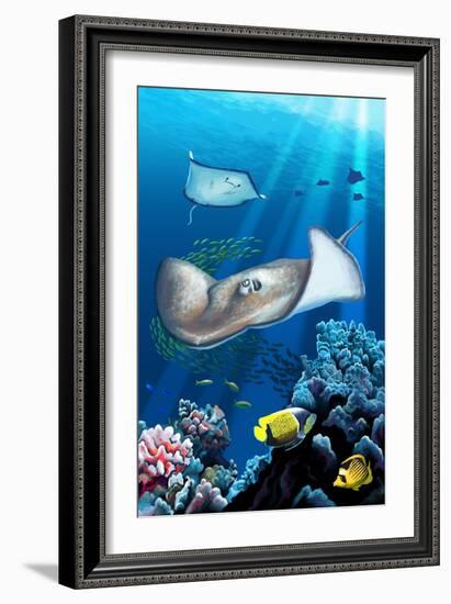 Rays and Reef-Lantern Press-Framed Art Print