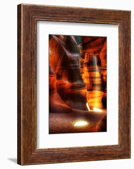 Rays Antelope Canyon Page AZ-null-Framed Art Print