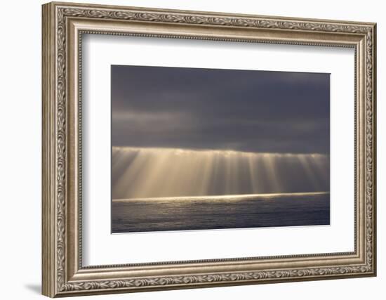 Rays from the Clouds over the Pacific Ocean, Santa Cruz, California-Chuck Haney-Framed Photographic Print