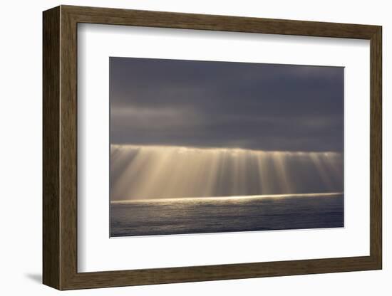 Rays from the Clouds over the Pacific Ocean, Santa Cruz, California-Chuck Haney-Framed Photographic Print