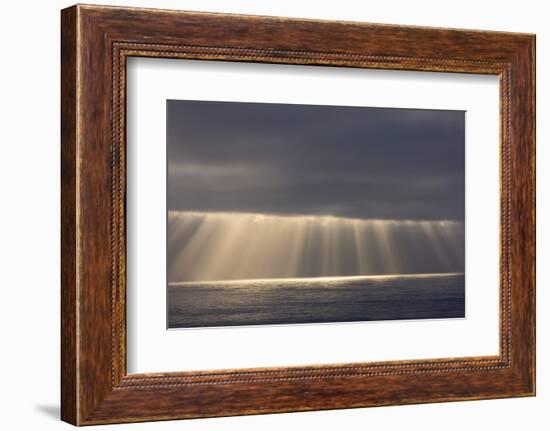 Rays from the Clouds over the Pacific Ocean, Santa Cruz, California-Chuck Haney-Framed Photographic Print