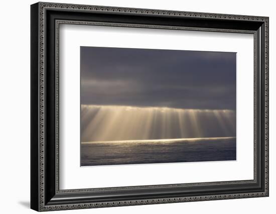 Rays from the Clouds over the Pacific Ocean, Santa Cruz, California-Chuck Haney-Framed Photographic Print