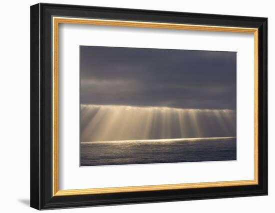 Rays from the Clouds over the Pacific Ocean, Santa Cruz, California-Chuck Haney-Framed Photographic Print