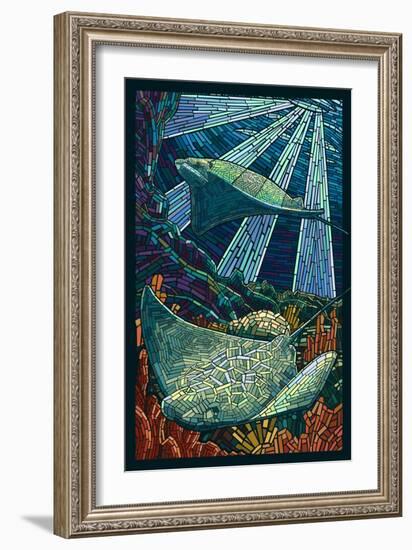 Rays - Paper Mosaic-Lantern Press-Framed Art Print