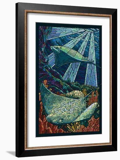 Rays - Paper Mosaic-Lantern Press-Framed Art Print