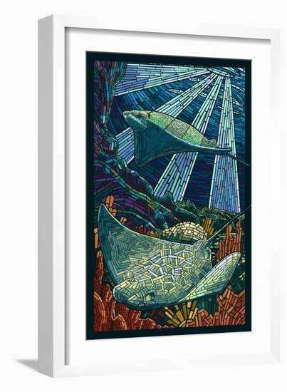 Rays - Paper Mosaic-Lantern Press-Framed Art Print