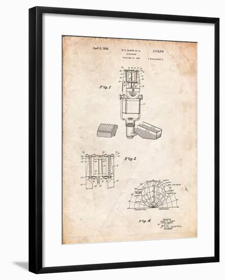 RCA Ribbon Microphone-Cole Borders-Framed Art Print