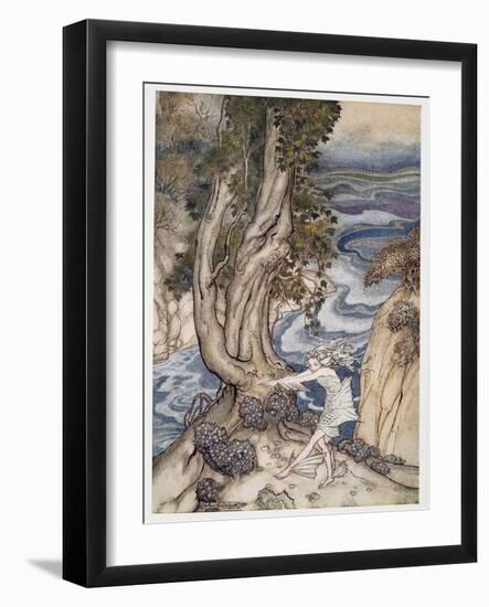 Re-Enter Ariel like a Water-Nymph, Illustration from William Shakespeare's 'The Tempest', Pub. 1926-Arthur Rackham-Framed Giclee Print