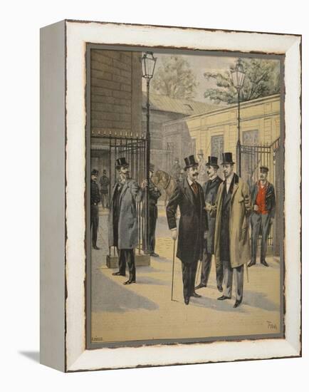 Re-Entry to the Chambres Des Deputes: Three Ghosts-French-Framed Premier Image Canvas