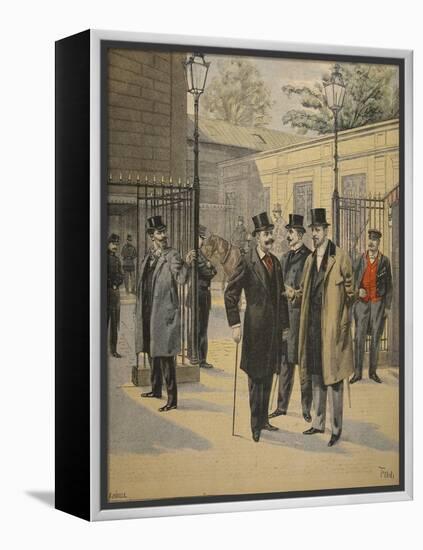 Re-Entry to the Chambres Des Deputes: Three Ghosts-French-Framed Premier Image Canvas