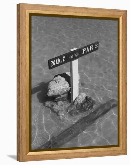 Re: Low Tide Country Club, Wake Island-null-Framed Premier Image Canvas