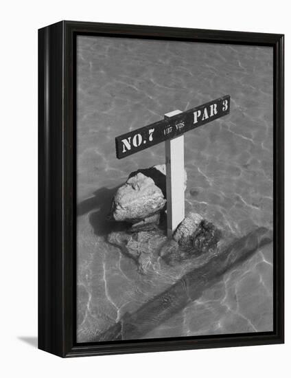 Re: Low Tide Country Club, Wake Island-null-Framed Premier Image Canvas