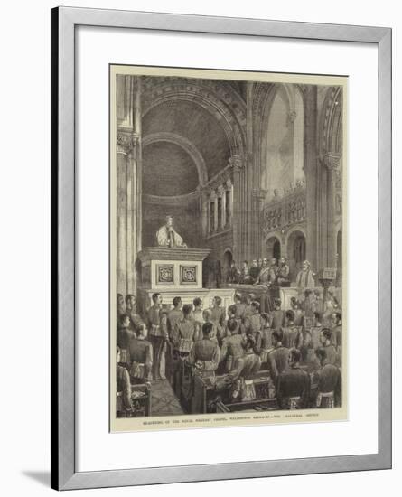 Re-Opening of the Royal Military Chapel, Wellington Barracks, the Inaugural Service-null-Framed Giclee Print