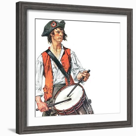 "Re-print of "Colonial Drummer"," July/Aug 1976-Joseph Christian Leyendecker-Framed Giclee Print