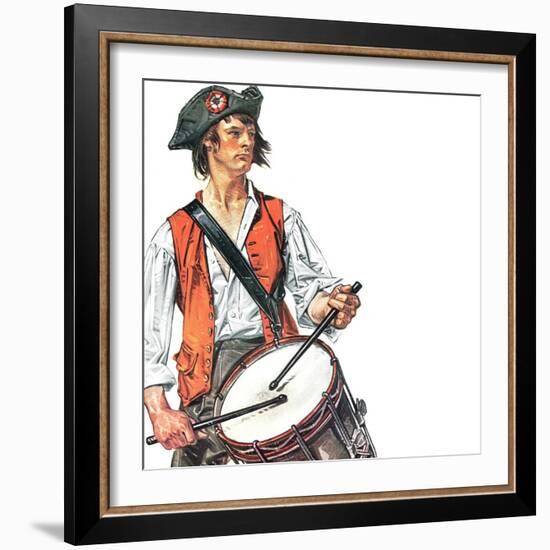 "Re-print of "Colonial Drummer"," July/Aug 1976-Joseph Christian Leyendecker-Framed Giclee Print